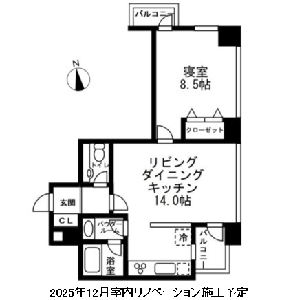 レジディアタワー麻布十番1901号室の図面