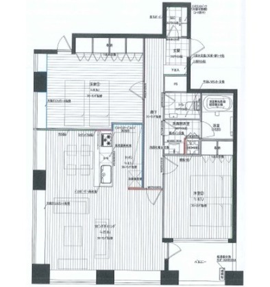レジディアタワー麻布十番2303号室の図面