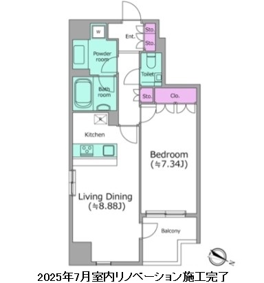 レジディア東麻布1002号室の図面