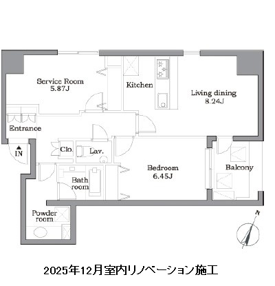 レジディア東麻布301号室の図面