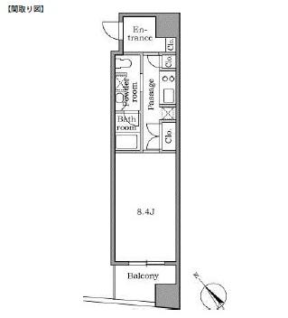 レジディア恵比寿Ⅱ501号室の図面