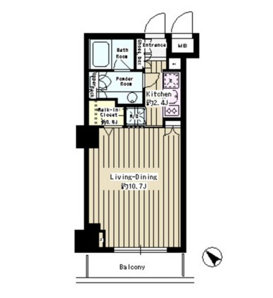 パークルージュ赤坂檜町308号室の図面