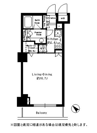 パークルージュ赤坂檜町508号室の図面