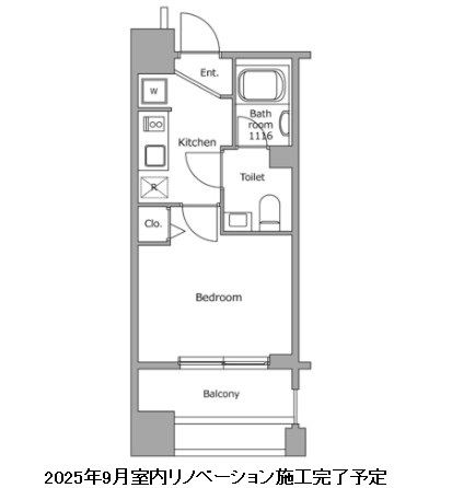 レジディア市ヶ谷602号室の図面