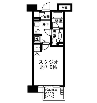 レジディア新宿イーストⅡ304号室の図面