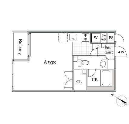 レジディア目黒Ⅱ302号室の図面