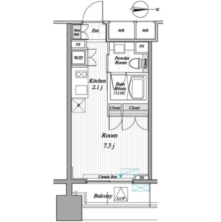 レジディア錦糸町Ⅱ808号室の図面