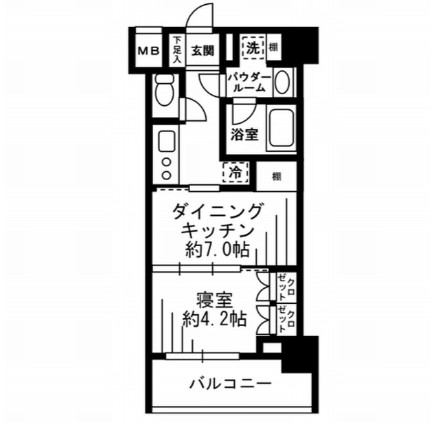 レジディア池尻大橋602号室の図面