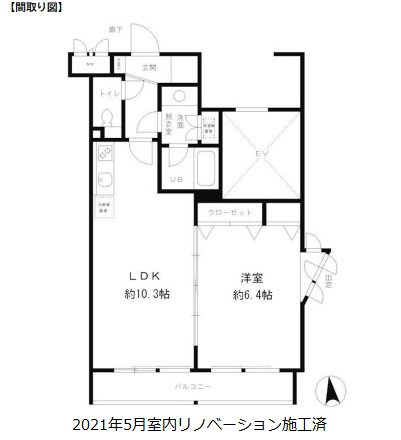 レジディア笹塚401号室の図面