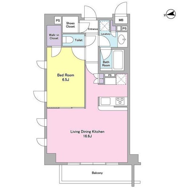 シティカレント代官山315号室の図面