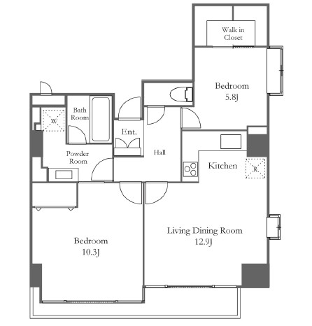 品川プリンス・レジデンス502号室の図面