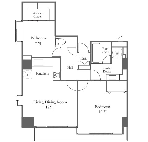 品川プリンス・レジデンス 835号室の図面