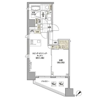 パークハビオ渋谷301号室の図面