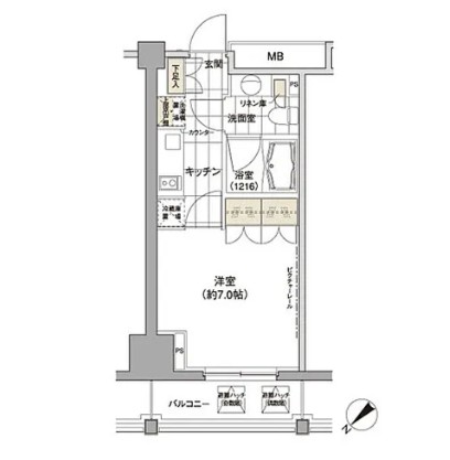 パークハビオ渋谷606号室の図面