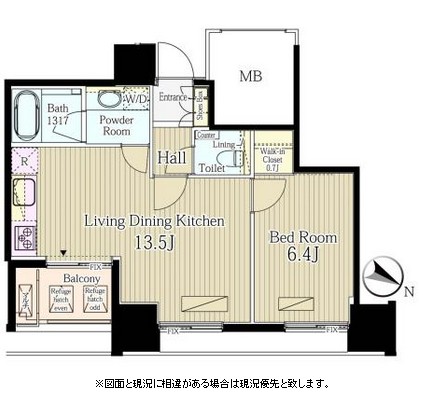 富ヶ谷スプリングス405号室の図面