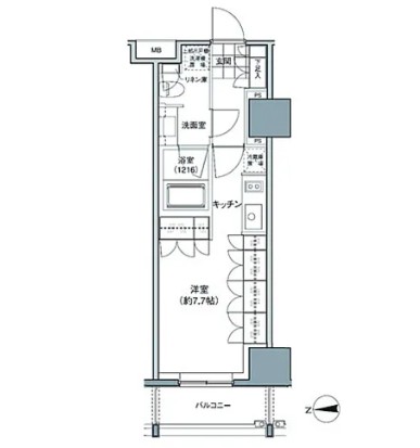 パークハビオ東中野207号室の図面