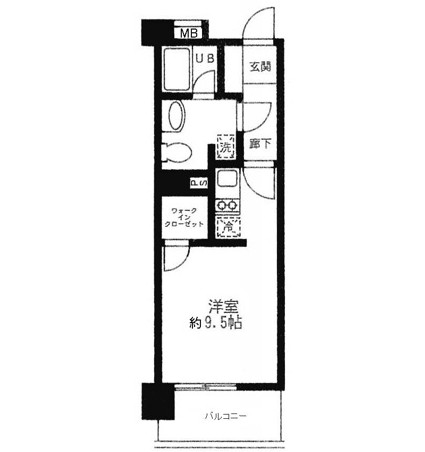 プライムアーバン用賀101号室の図面