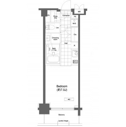 プライムアーバン目黒大橋ヒルズ611号室の図面