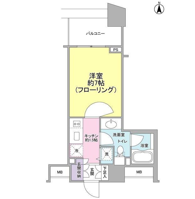 プライア渋谷1603号室の図面