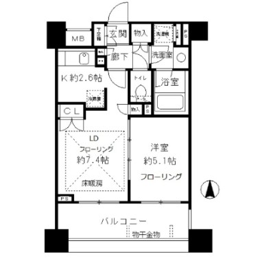 プライア渋谷806号室の図面