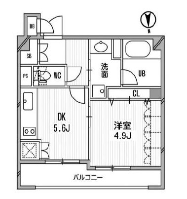 クリオ三田ラ・モード907号室の図面