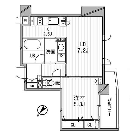 クリオ渋谷ラ・モード203号室の図面