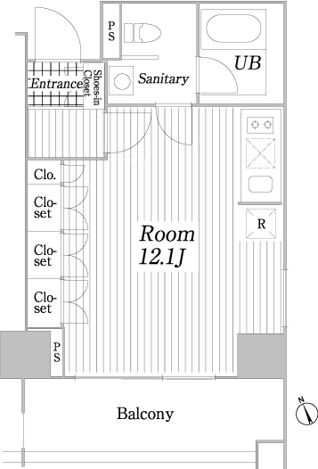 コートヒルズ広尾南1103号室の図面