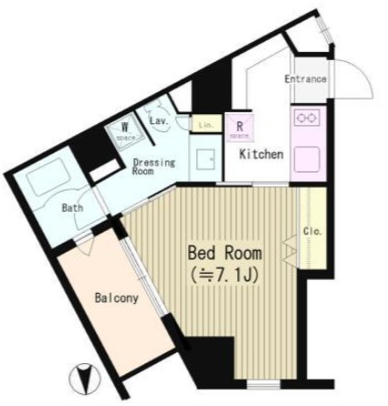 サン　デプレ麻布203号室の図面