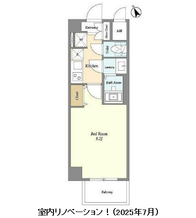 ミリアレジデンス赤坂406号室の図面