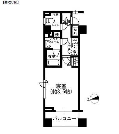 レジディア四谷三丁目702号室の図面