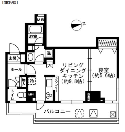 レジディア四谷三丁目910号室の図面