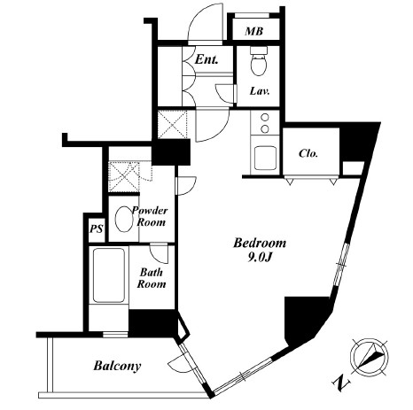 セントラルクリブ六本木1-901号室の図面