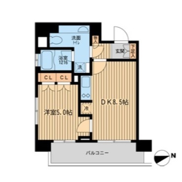 ラクラス田町402号室の図面