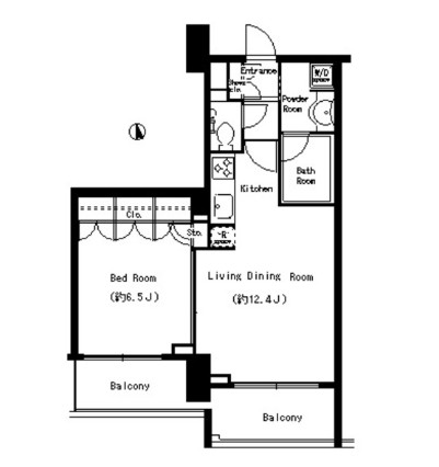 パインコート恵比寿302号室の図面
