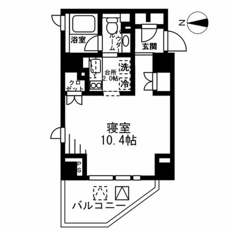 プライムアーバン四谷外苑東1503号室の図面