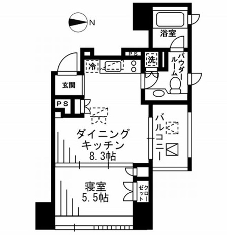 プライムアーバン四谷外苑東403号室の図面