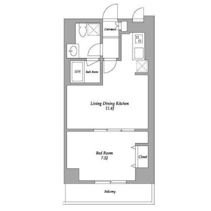 エスティメゾン東新宿311号室の図面