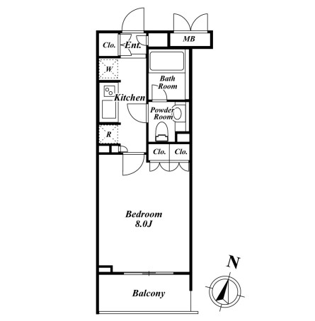 プレミアステージ市ヶ谷河田町306号室の図面
