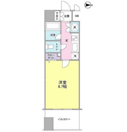 プロスペクト・グラーサ広尾708号室の図面