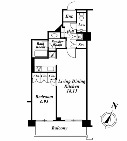 ＫＤＸ代官山レジデンス409号室の図面