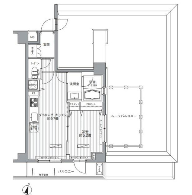 メゾンカルム西新宿308号室の図面