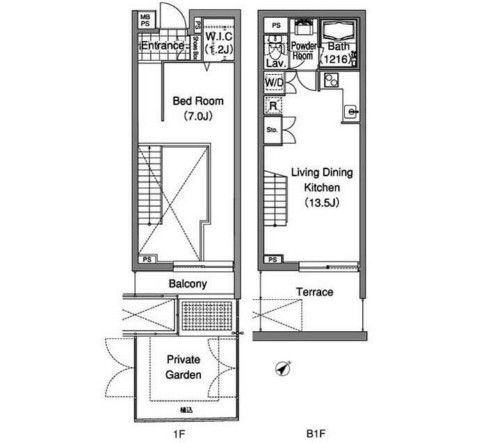 コンフォリア早稲田108号室の図面