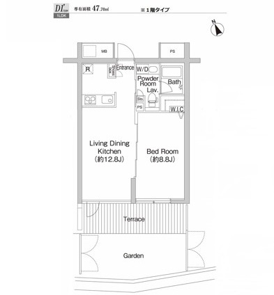 プライムアーバン市谷仲之町111号室の図面