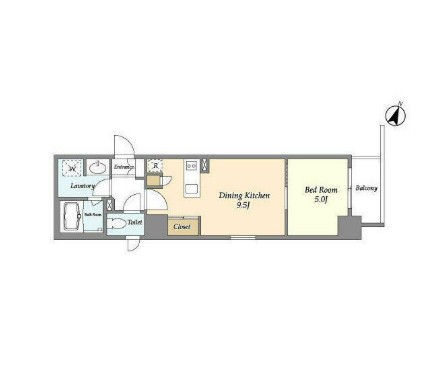 リエトコート元赤坂404号室の図面