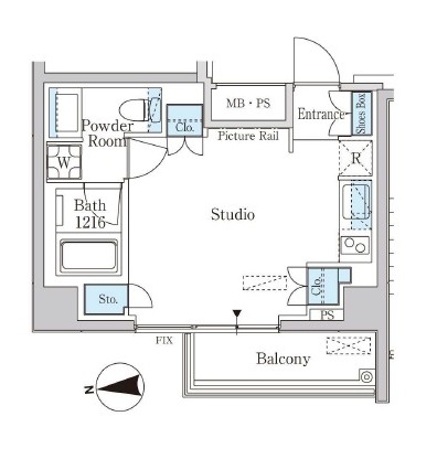 ルーエ渋谷神山町304号室の図面