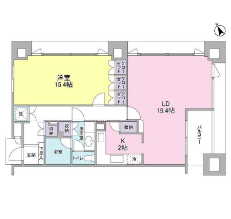 愛宕ビューアパートメント1406号室の図面
