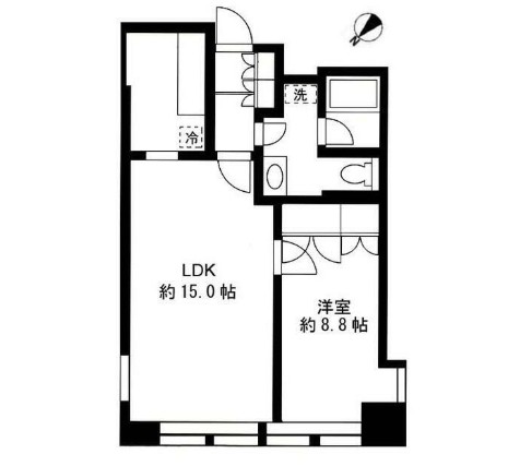渋谷プロパティータワー1413号室の図面