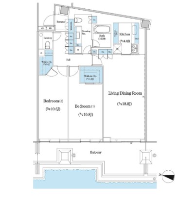二番町テラス911号室の図面