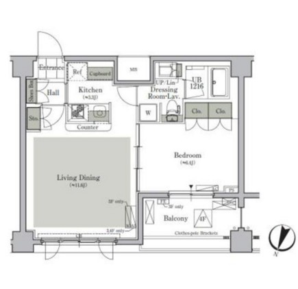 パークキューブ西ヶ原ステージ511号室の図面