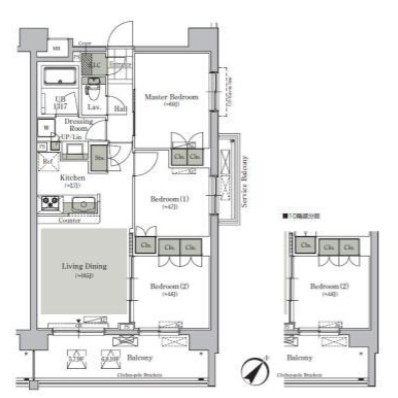 パークキューブ西ヶ原ステージ532号室の図面